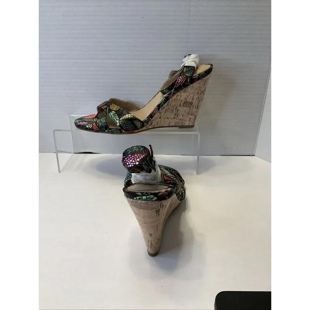 CUSHION WALK BY AVON FRUITY PRINT WOMENS WEDGE HEELS SIZE 7‎